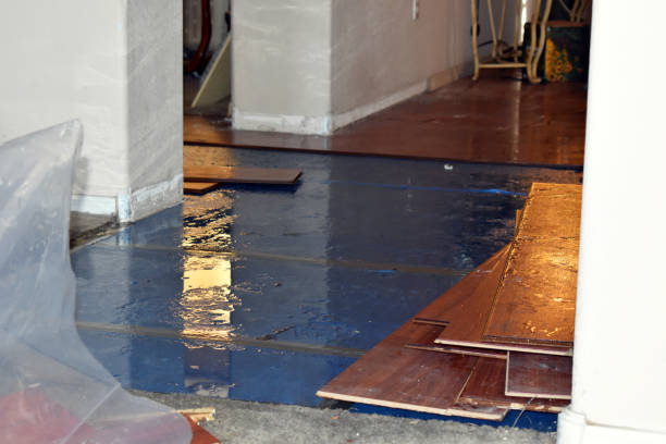 Professional Burst Pipe Cleanup technician working in Saddle River, NJ